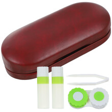 1Ensemble Lunettes Double Fonction Rouge En Cuir PU