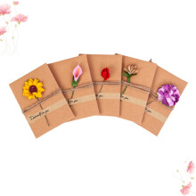 5 Stuks Vintage Kraft Handgemaakte Gouwkaarten