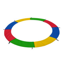 Foldable Mini Trampoline 12-Foot Size With Thick PVC Safety Pad Covers For Kids And Adults Indoor Outdoor Fitness