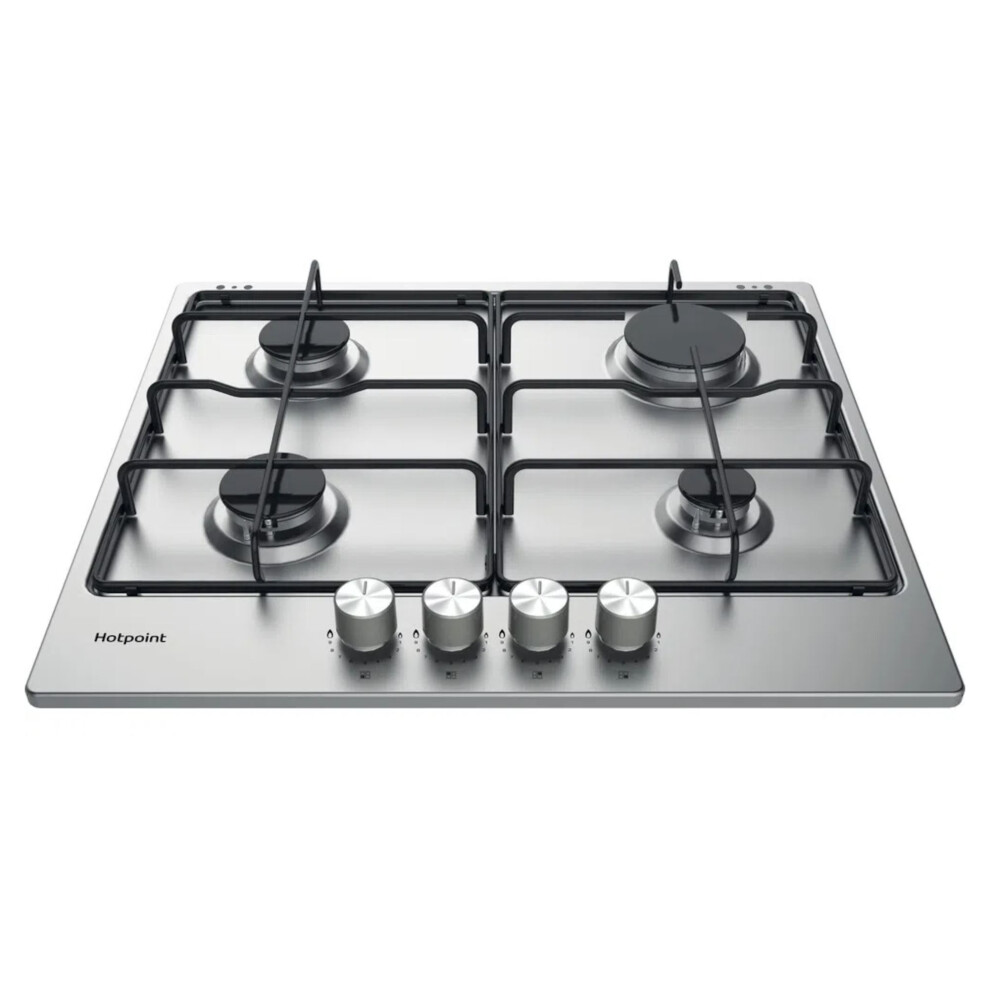 Hotpoint Pph60pfixuk 59Cm Gas Hob - Silver