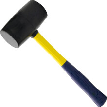 Rubber Hammer Camping 3 Lb Round Mallet, Non-Slip Grip, Lightweight Durable, Tent Stakes And Flooring Installation Tool