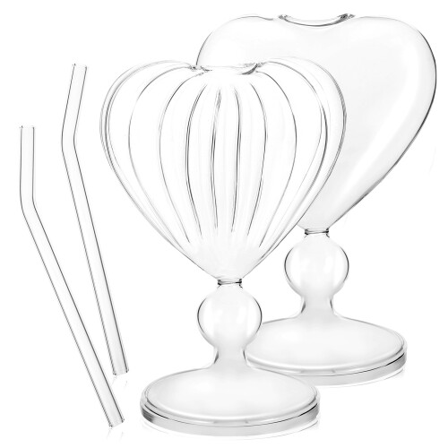 2 Unidades Para Cocktail De Com Palhinhas 1