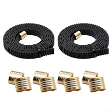 Complete Drive Timing Belt Rubber Kit Two High-Performance Belts Eight Sturdy Copper Buckles Easy Setup