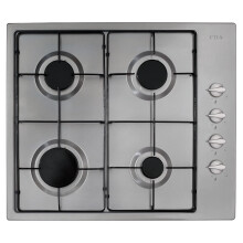 58cm 4 burner gas hob : side control : Stainless Steel