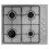 CDA 58cm 4 burner gas hob : side control : Stainless Steel 1