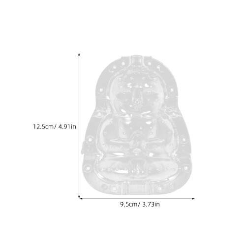 6 Unidades Transparentes Forma Buda Para Ginseng 1