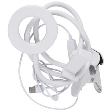 Anular LED Con Soporte De Clip Ajustable Para Teléfono ( )