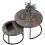 Homcom HOMCOM 2 Pcs Stacking Coffee Table Set Steel Frame, Marble Dark Grey 9