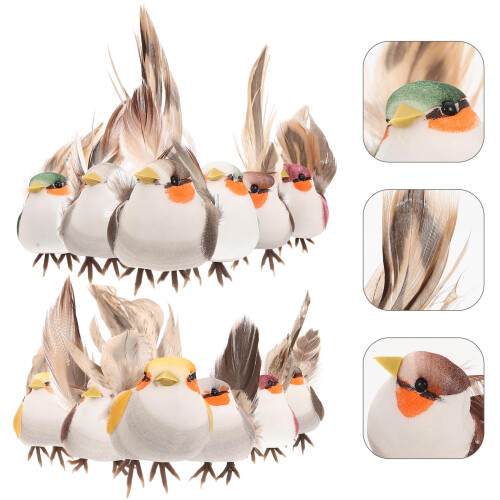 12 Pièces Oiseaux Simulés Pour Jardin Décoratif 2