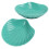 Bowl Forma Concha Verde Para Cocina Hogar 3