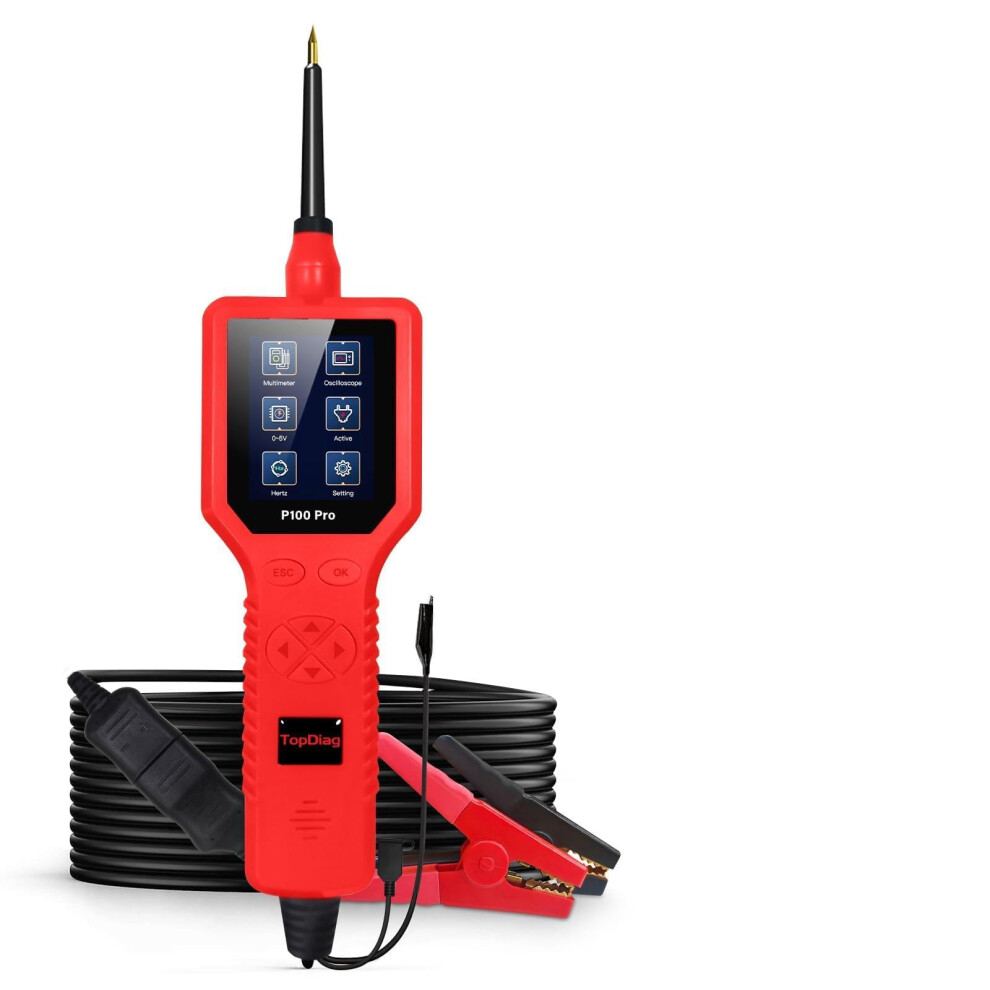 P100 Pro Car Circuit Tester 9-30V Automotive Diagnostic Tool 12V/24V Multimeter, Parts Activation, Multi-Language Support 9393856347391