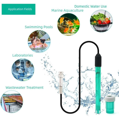 pH ORP Replacement Probe With BNC Connector, 300cm Cable, Water Quality Testing Sensor For Aquarium And Hydroponics 2