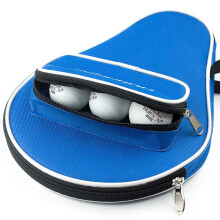 Water proof Table Tennis Bat Bag With Ball Storage Pocket And Inner Liner, Blue, 3-Ball Compartment, Racket Carry Case