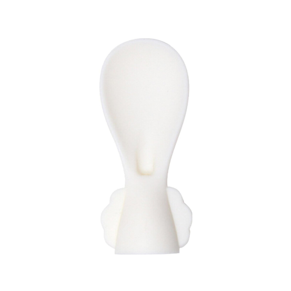 Kitchen Tableware Infant Feeding Spoon Set Silicone Baby Food Pouches Attachments Easy To Attach 6.2X2.7cm White