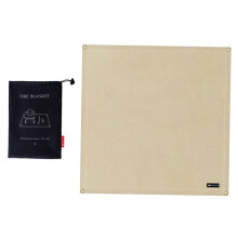 Fiberglass Fire Resistance Mat Outdoor Barbecue Heat Insulation 80x80cm Light Yellow Fireproof Rug For Family Activities