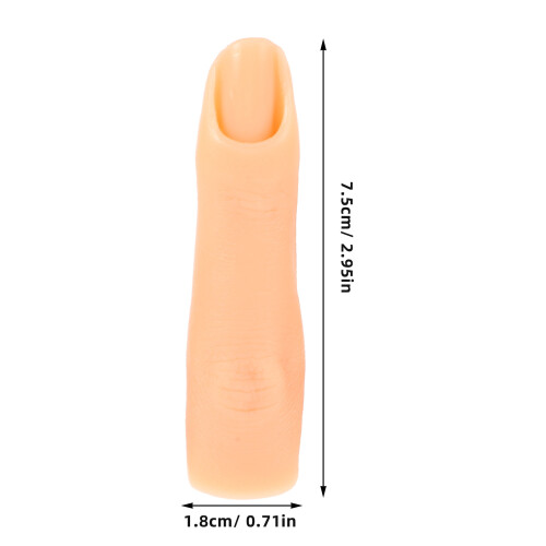 5 Pezzi Dita In Silicone Per Nail Art Marrone 1