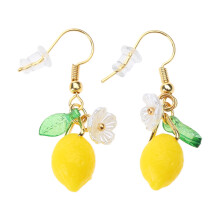 Simple Citrus Pendant Ear Accessories Modern Dangle Ear Rings