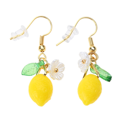 Simple Citrus Pendant Ear Accessories Modern Dangle Ear Rings