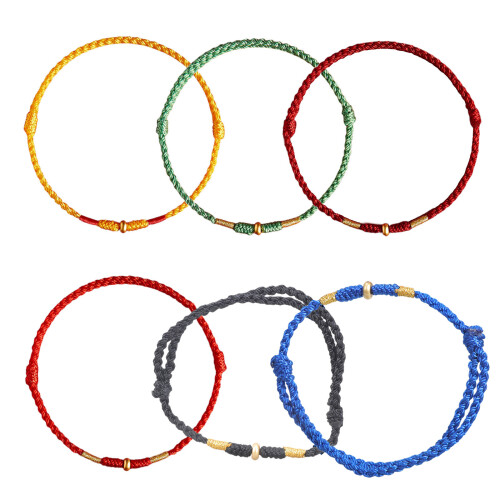 Hand Woven Red String Bracelet for Couples and-Peaceful red 1