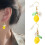 Simple Citrus Pendant Ear Accessories Modern Dangle Ear Rings 2