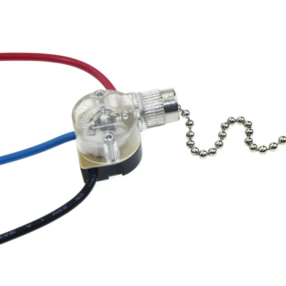 3 Wire Ceiling Fan Pull Chain Switchs Replacement Semi-Clear 7709000025572