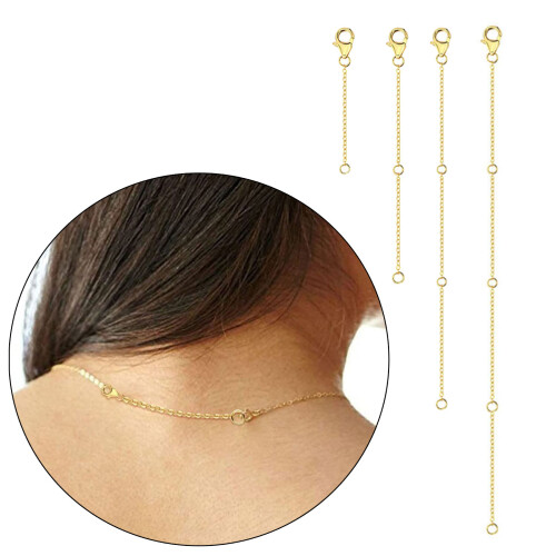 Convenient Jewelry Lengthening Chain Lobster Clasp-Silver 2