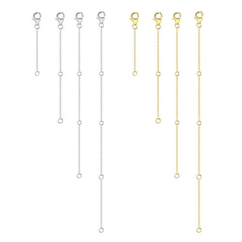 Convenient Jewelry Lengthening Chain Lobster Clasp-Silver 1
