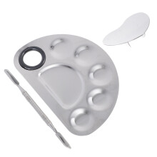 Palette Makeup Hand Child Stainless Steel Nail Manicure Paint Trays