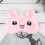 1Pc Pink Rabbit Pattern Plush Eye Mask Lightweight Sleep Eyeshade 8