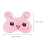 1Pc Pink Rabbit Pattern Plush Eye Mask Lightweight Sleep Eyeshade 2