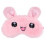 1Pc Pink Rabbit Pattern Plush Eye Mask Lightweight Sleep Eyeshade 4