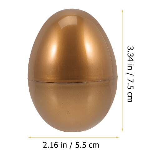 10Pcs Golden Plastic Easter Eggs Refillable Egg-Shaped Party Favors 1