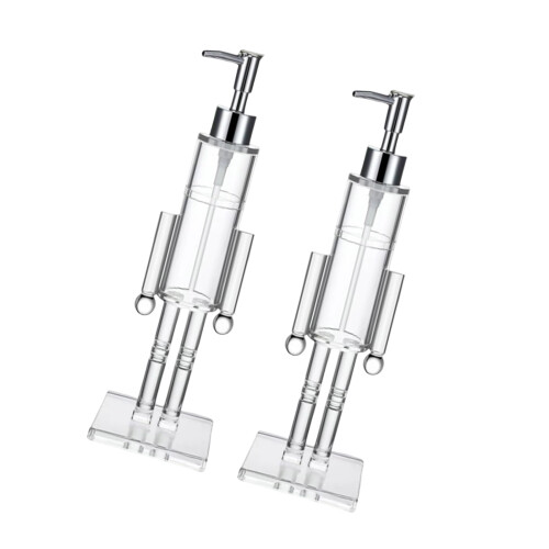 Nutcrackers Shape Soap Dispenser With Transparent Bottle-2pcs
