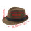 Men Classic Fedora Hat with Black Bands Short Brim Summer-Black 5