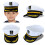 Captain Hat,Kids Sailor Hat,Navy Hugh Hefner Adjustable-White 3