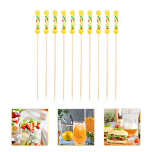 200 Pezzi Pinze Per Cibo Frutta Accessorio Cocktail Con Perline 2