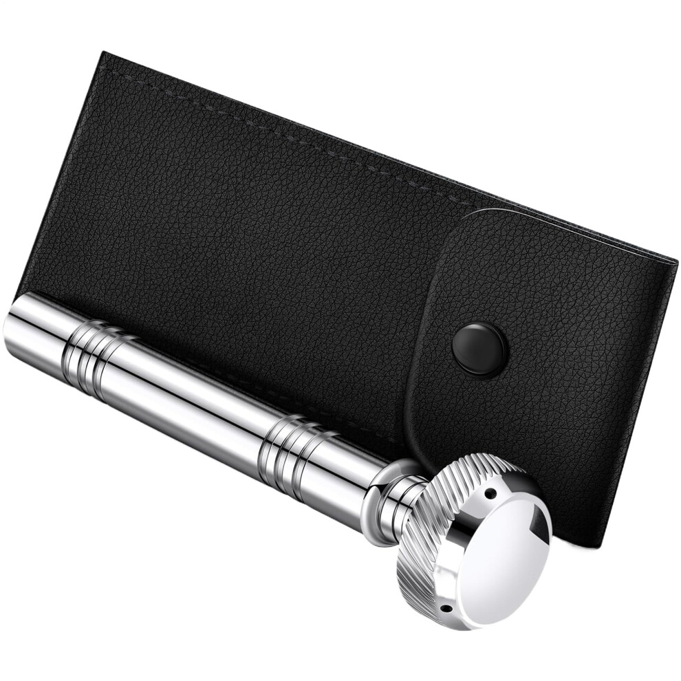 Holy Water Bottle With Sprinkler Dispenser Pocket-Size Travel Aspergillum Tool With Storage Bag Portable Pot Silver