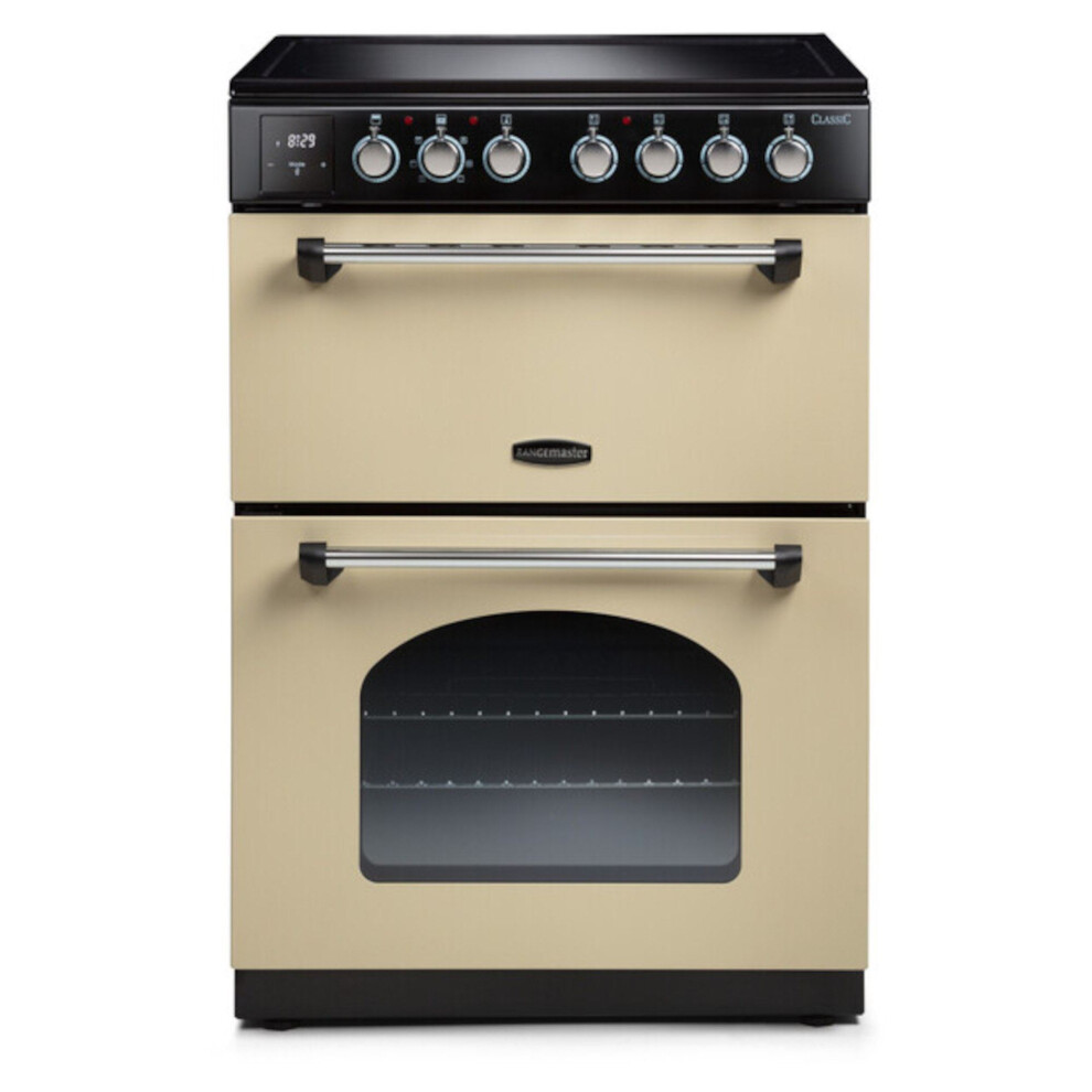 Rangemaster Classic 60 Cla60eccr/C Electric Cooker With Ceramic Hob - Cream / Chrome