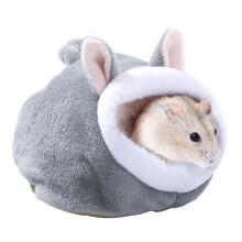 Removable Thick Mat Winter Guinea Pigs Bed for Hamster-Gray
