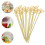100 Pezzi Spiedini In Bamboo 12 Cm Con Estremità Intrecciate 8