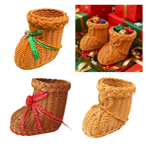 Spacious Handcrafted Plastic Storage Basket-true color 2