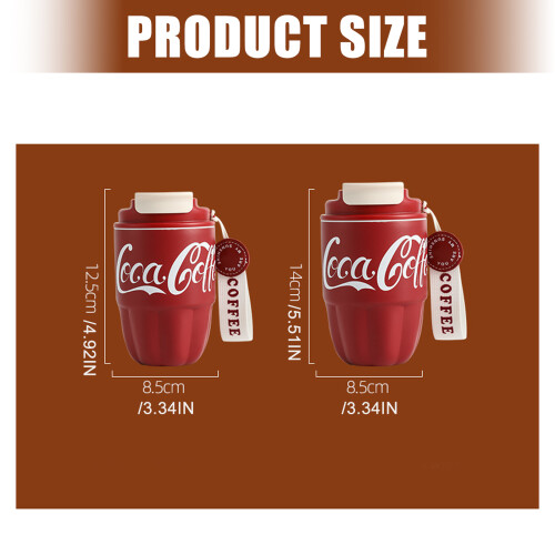 304 Food Grade Thermal Coffee Cup With Cute-Black solid color 2