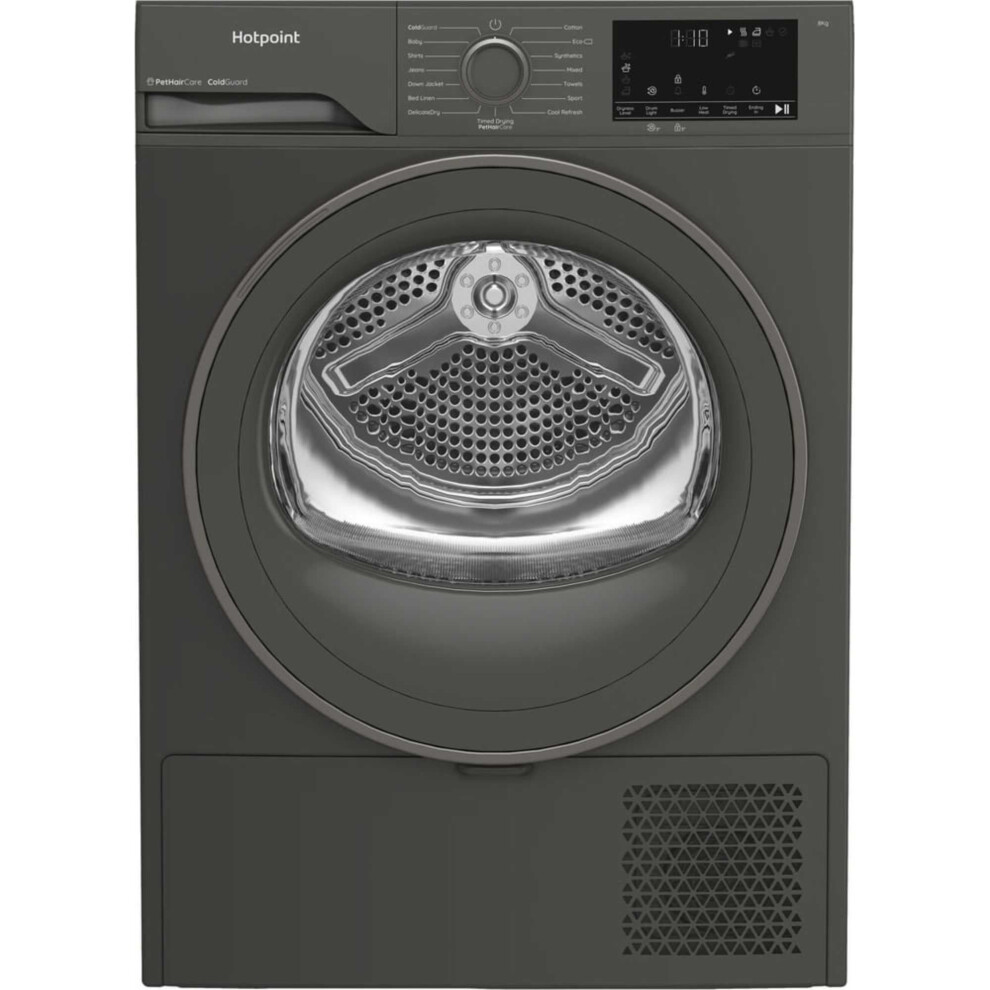 Hotpoint CHSD82MGGUK 8kg Heat Pump Tumble Dryer - Dark Grey - Freestanding - Image 2