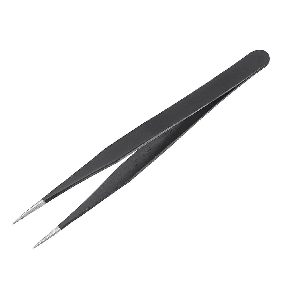 Tweezer Set 2-Piece Antistatic Harder Stainless Steel Straight And Elbow Head Precision Tweezers