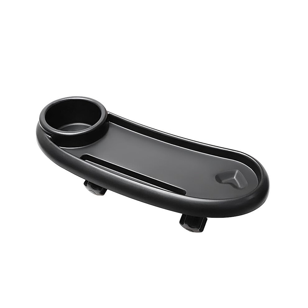 Stroller Snack Tray With Cup Holder, 3-In-1 Universal Pram Food Tray, Black
