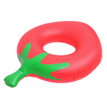 Plastic Inflatable Swim Ring Red Fruit Design Kids Pool Accessory