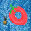 Plastic Inflatable Swim Ring Red Fruit Design Kids Pool Accessory 3