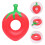 Plastic Inflatable Swim Ring Red Fruit Design Kids Pool Accessory 9