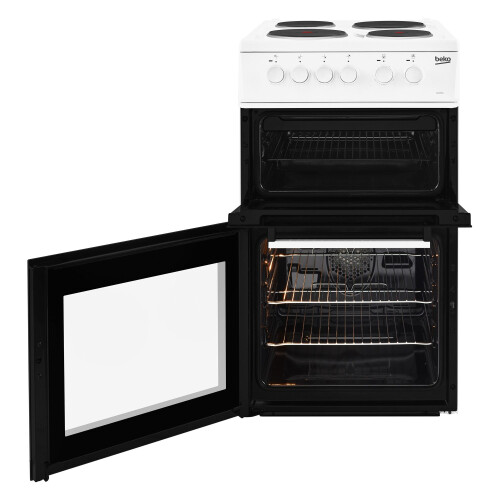 Beko Beko 50cm Electric Cooker with Solid Plate Hob - White - A Rated 1