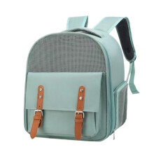 Pet Travel Box Cat Bag Breathable Cat Carrier For Outings Green 17x17x11 Cm Double Shoulder Transparent Bag